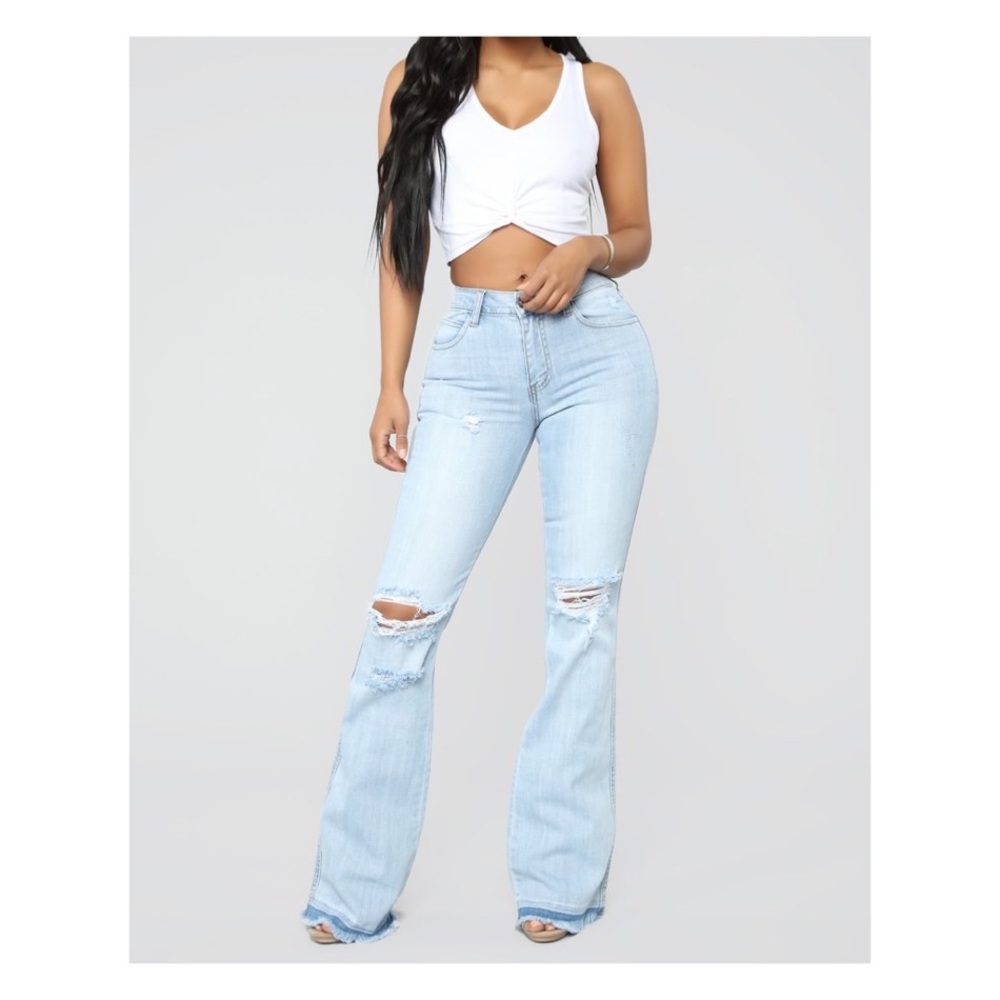 Light Blue Flare Jeans